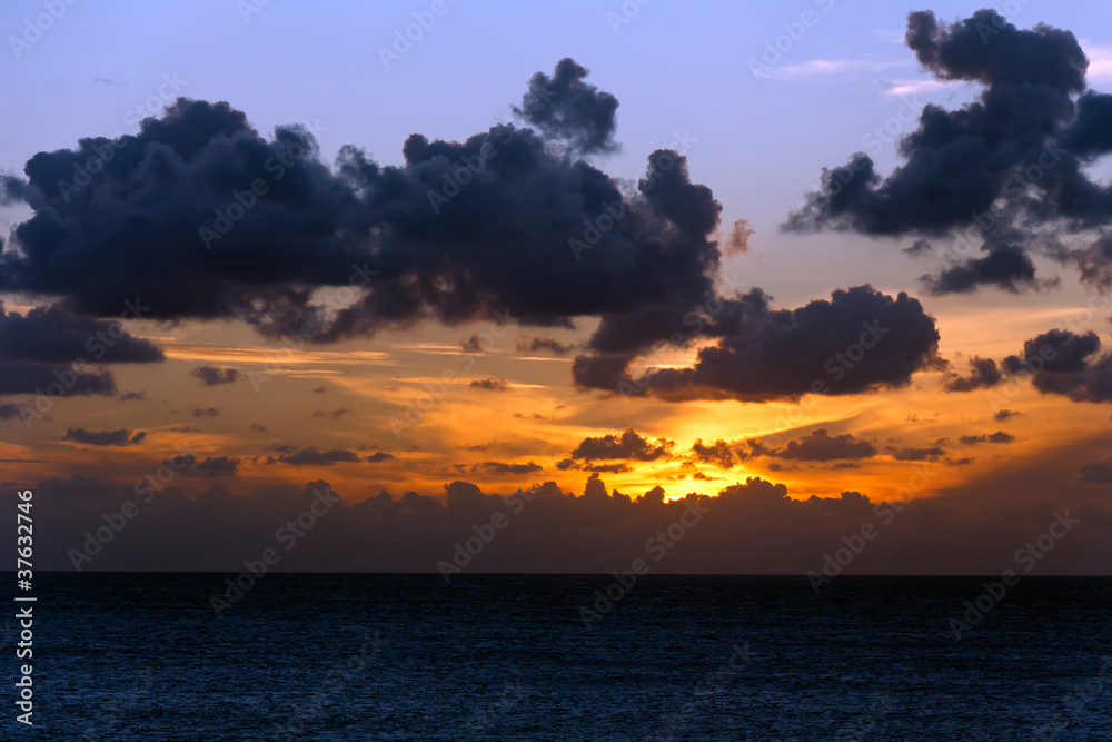 Fototapeta premium Sunset,Playa Blanca,Lanzarote,Spain