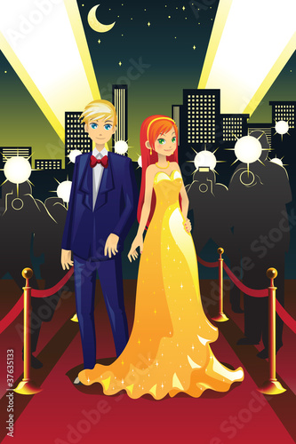 Celebrities on the red carpet