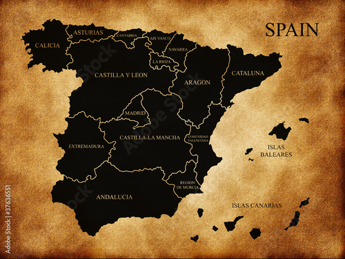 Map of administrative divisions of Spain