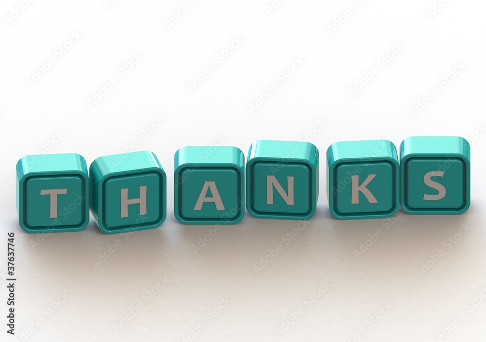 Cubes: thanks Cubes: thanks