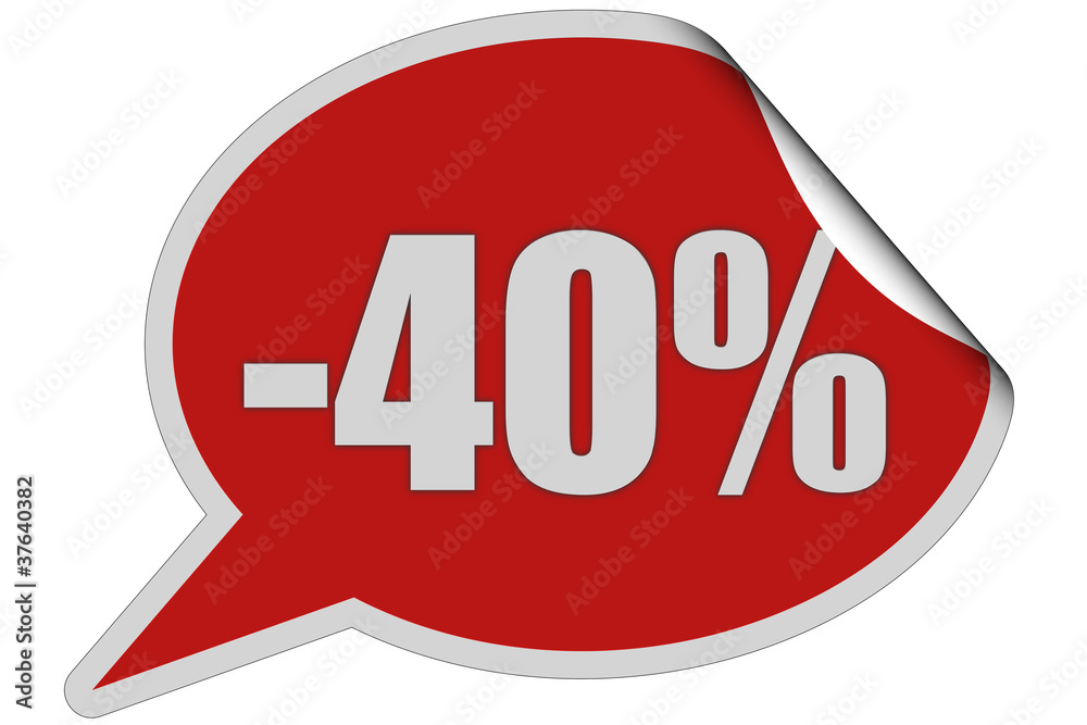 SP-Sticker rot curl oben -40 PROZENT SP-Sticker rot curl oben -40 PROZENT