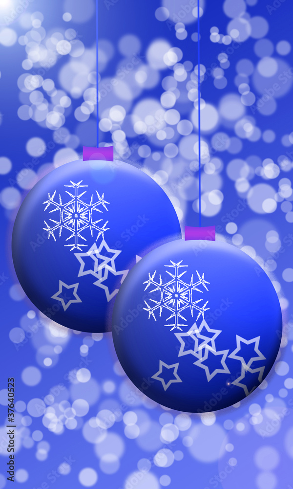 Bolas azules de navidad. ilustración de Stock | Adobe Stock