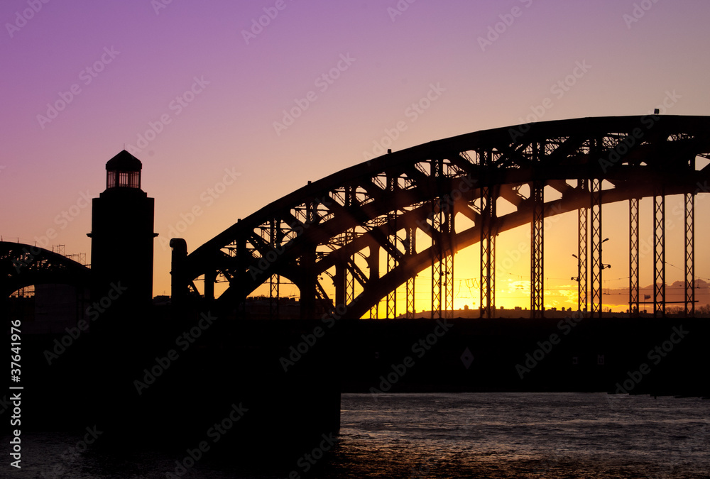 Fototapeta premium Bridge Peter the Great. St.Petersburg