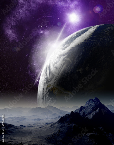 Abstract background of deep space. In the far future travel. New #37644110