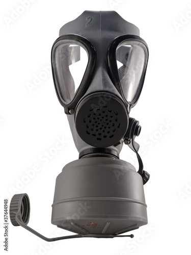 Isolated Old Style Gas Mask photo