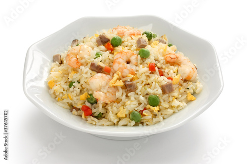 fried rice, chinese cuisine, yangzhou style photo