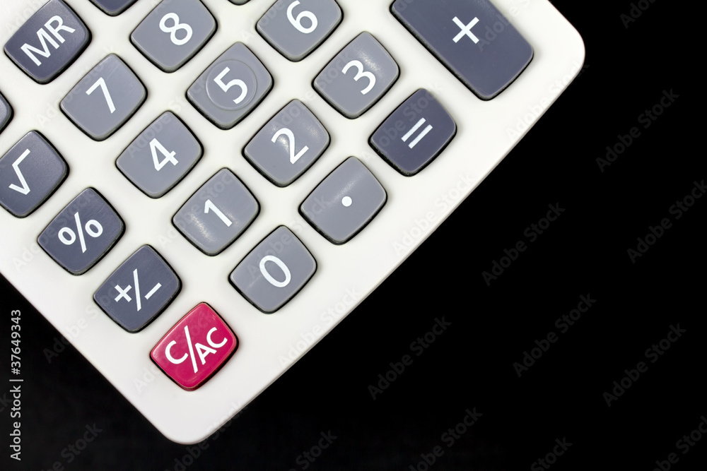 Calculator on black Calculator on black