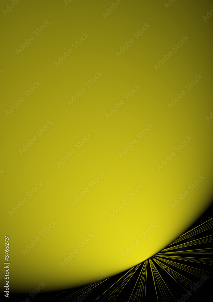 Fondo amarillo elegante ondas abstractas  Vector Premium