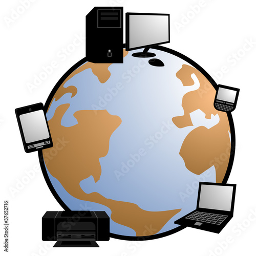Icono tecnología global