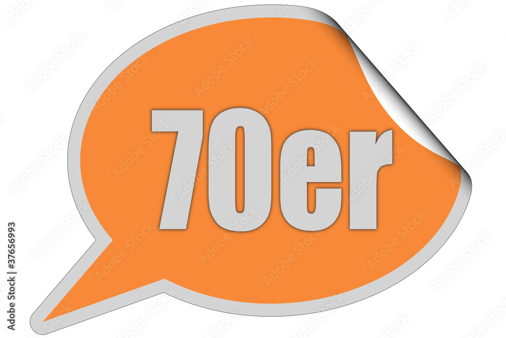 SP-Sticker orange curl oben 70ER SP-Sticker orange curl oben 70ER