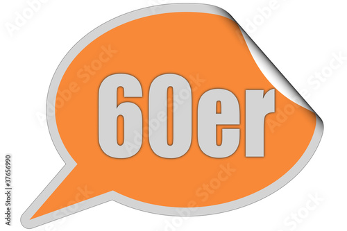 SP-STicker orange curl oben 60ER photo