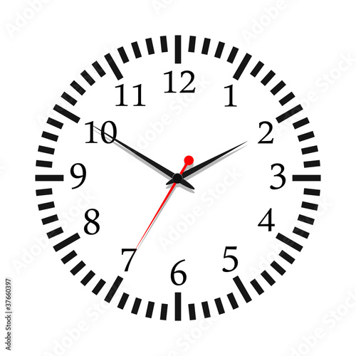 vector illustration of a clock