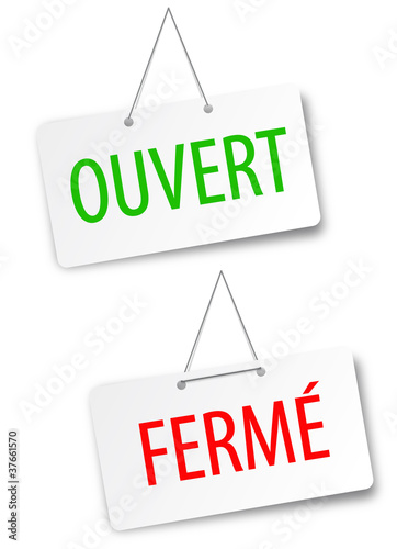 Pancartes "Ouvert/Fermé"