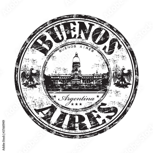Buenos Aires grunge rubber stamp