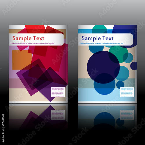 Set of elegant, colorful flyer design