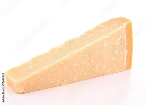 Obraz na płótnie isolated parmesan on white background
