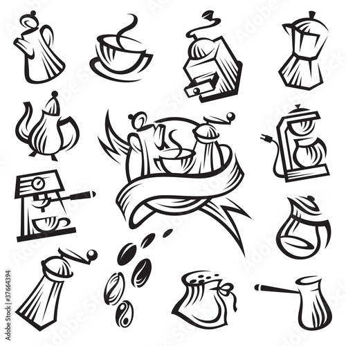 coffee icon set