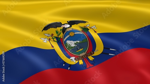 Ecuadorian flag in the wind