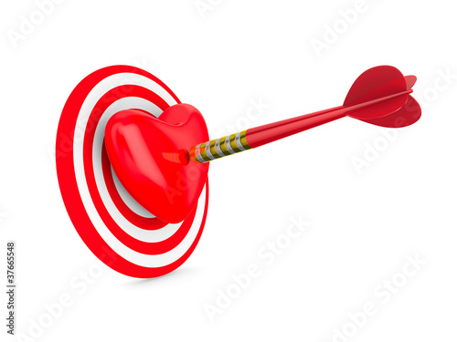 Dart on white background. I...