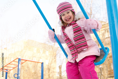 Winter swings for children