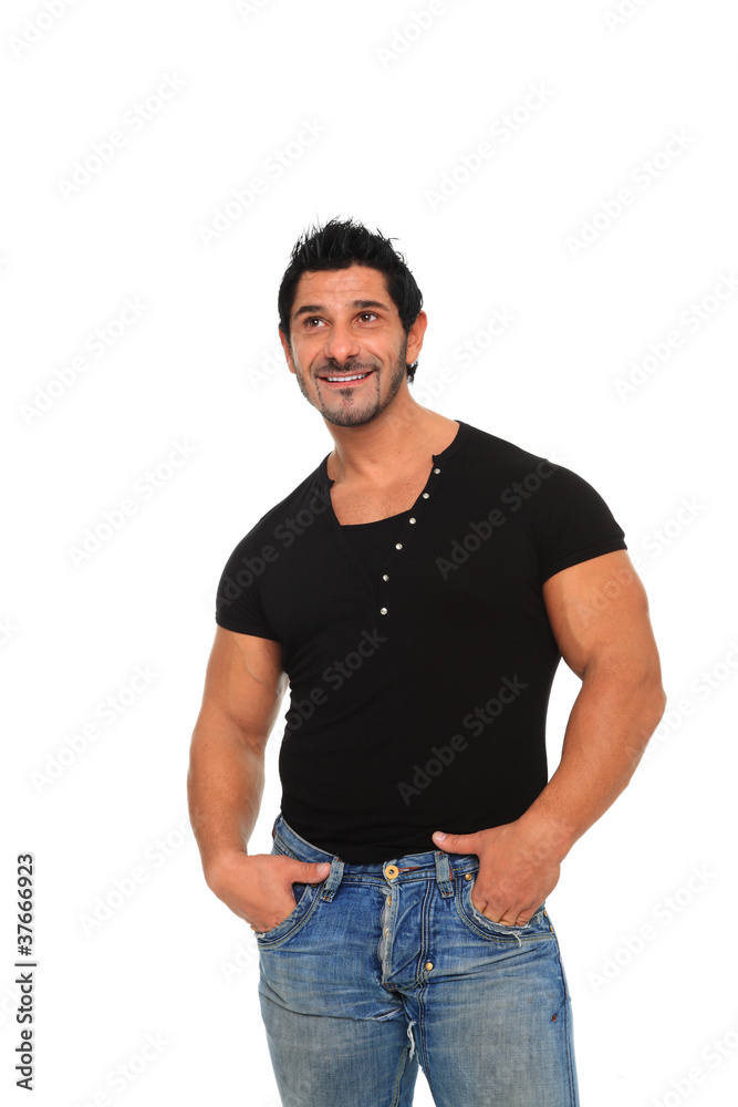 fashion latin man standing fashion latin man standing