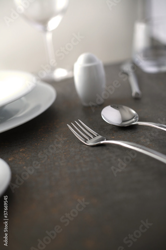 Elegant close up of a restaurant table