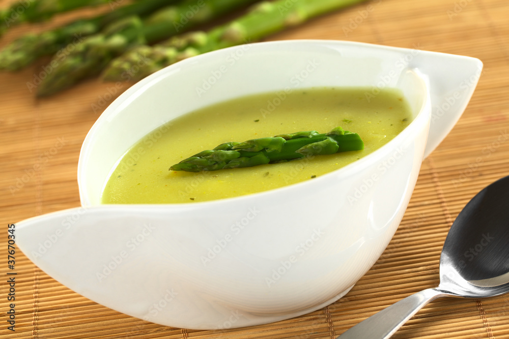 Cream of green asparagus (Selective Focus) Cream of green asparagus (Selective Focus)