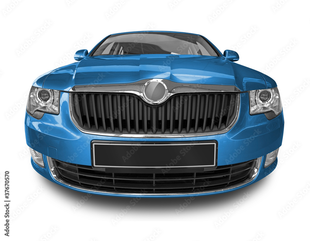 blue car