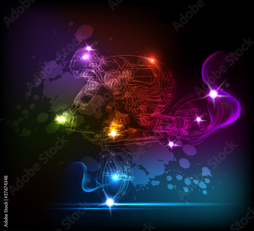 Active life illustration, easy editable