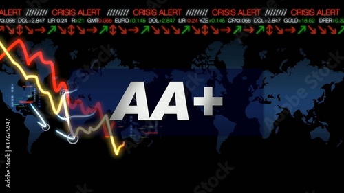 AAA notation credit rating grade crisis animation photo