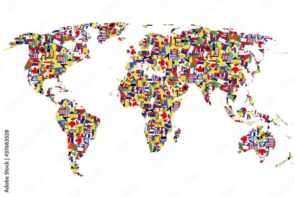 © hibrida - World map made of flags © hibrida - World map made of flags