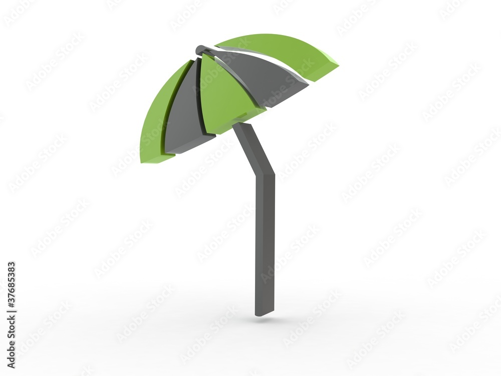 Fototapeta premium 3d Icon Sonnenschirm
