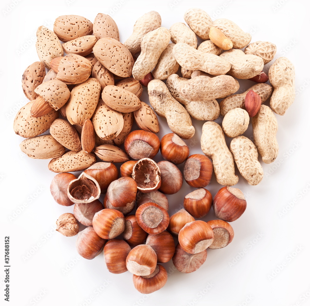 Group mixed nuts.