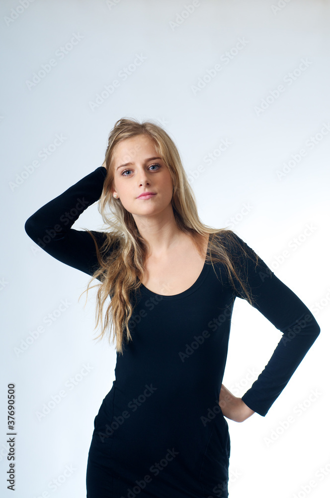 Blond Girl In Black Blond Girl In Black