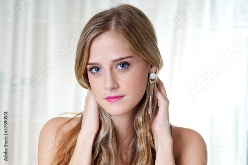 Blond Girl With Earring