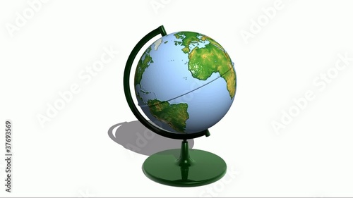 Plastic Globe Slow Rotation