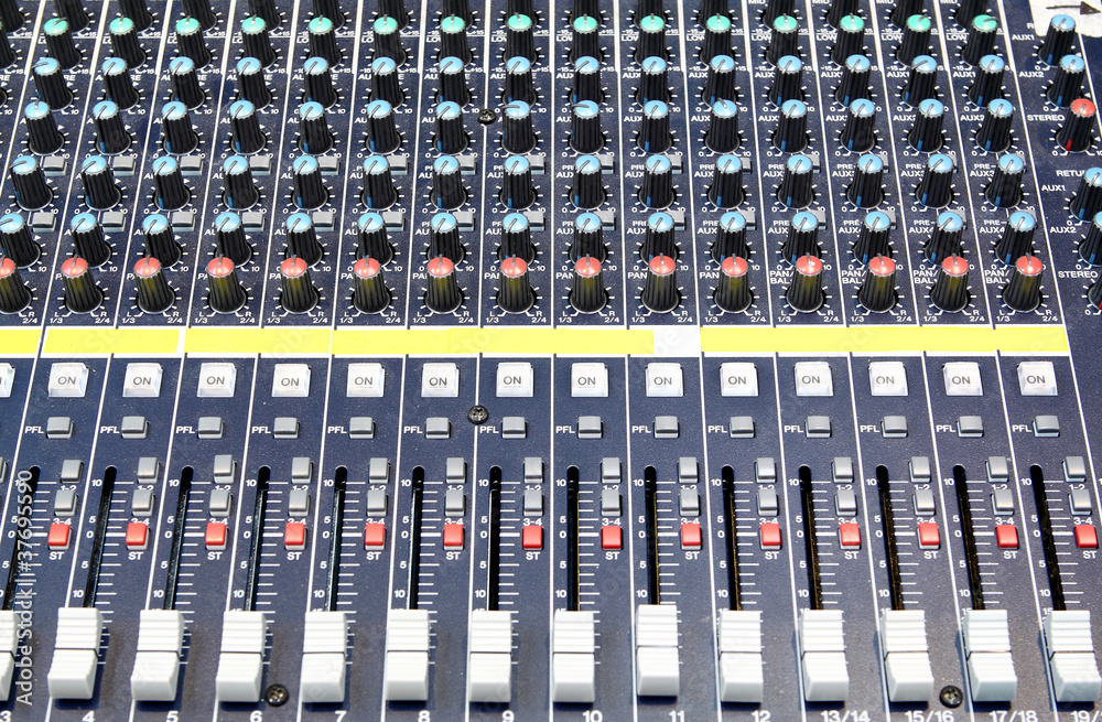 buttons equipment in audio recording studio buttons equipment in audio recording studio