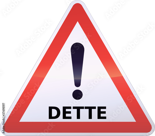 Panneau de danger Dette