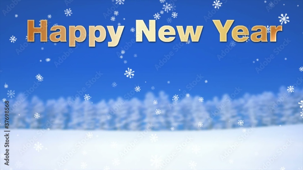 happy new year snow happy new year snow
