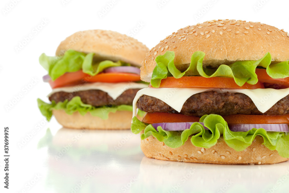 Two fresh burgers Two fresh burgers