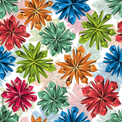 Crystals seamless pattern.