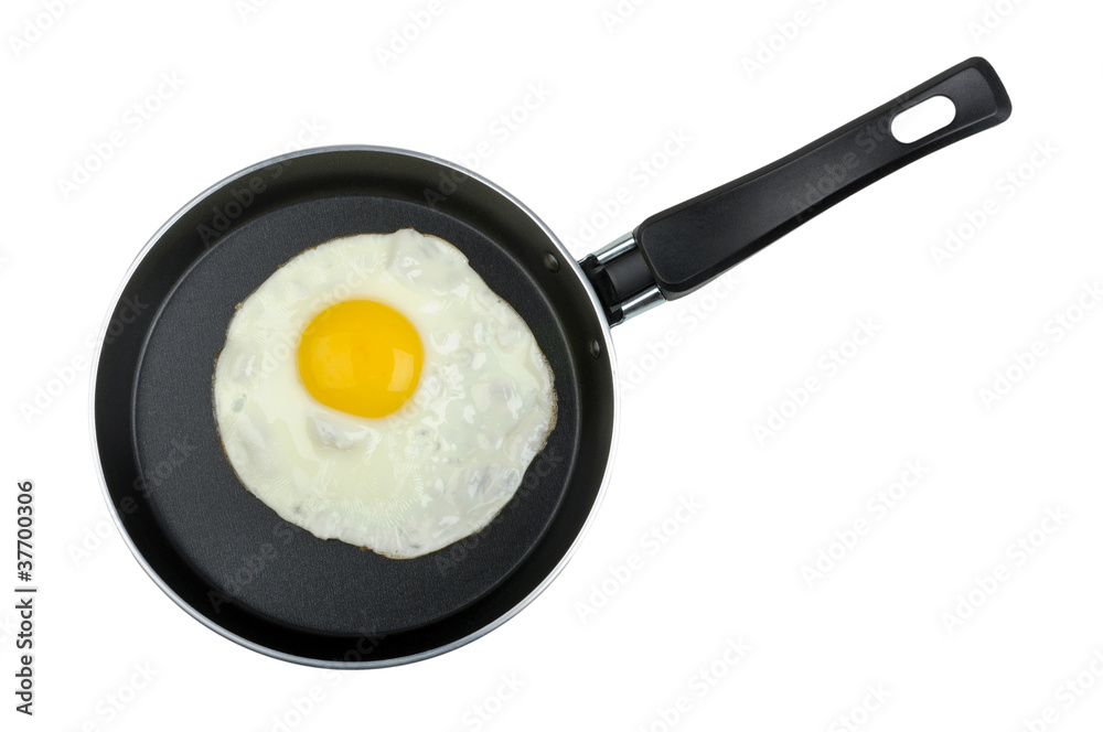 fried egg in a frying pan fried egg in a frying pan