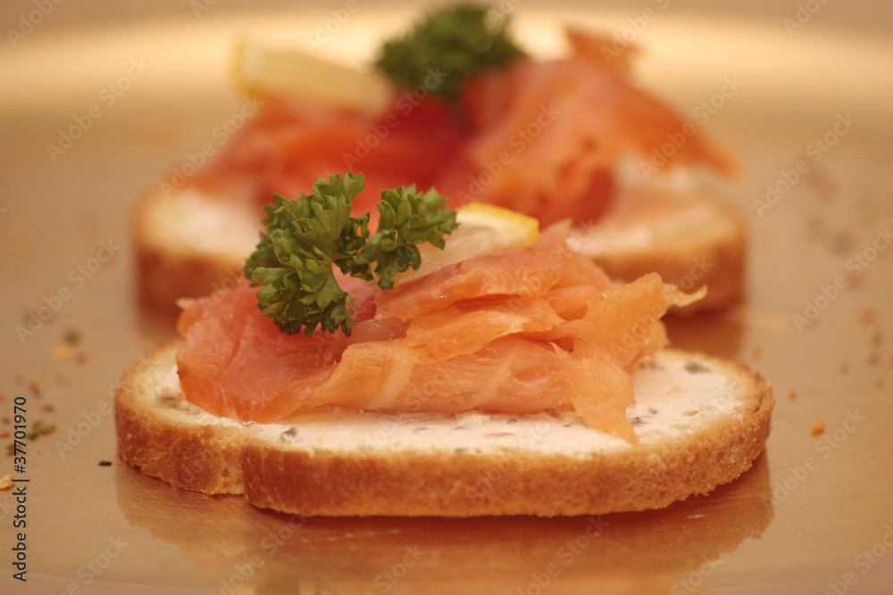 toast au saumon toast au saumon