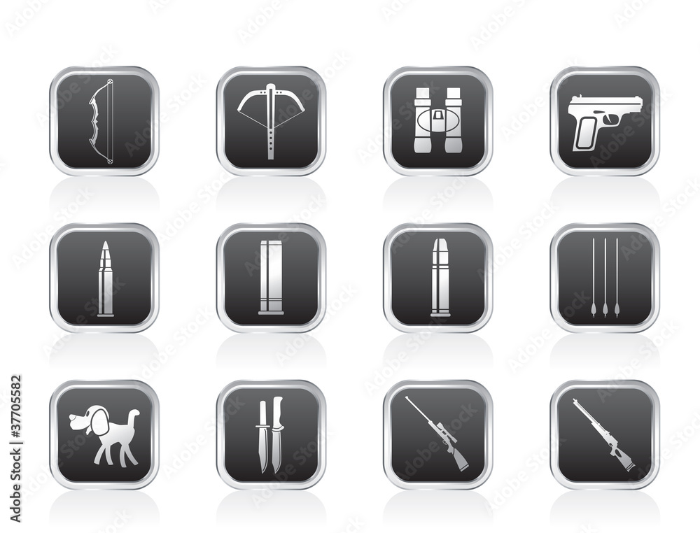 Hunting and arms Icons - Vector Icon Set Hunting and arms Icons - Vector Icon Set