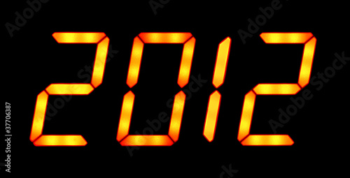 Obraz na płótnie Digital display shows 2012