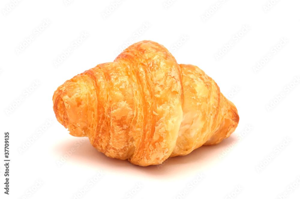 Single fresh croissant