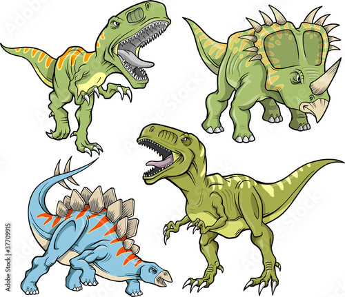 Dinosaur Vector Illustration Set