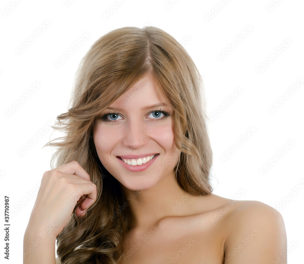Portrait of the young girl with beautiful hair Portrait of the young girl with beautiful hair