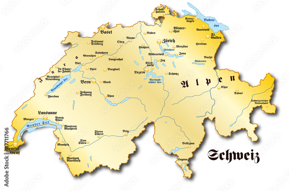 Obraz premium Schweiz_gold