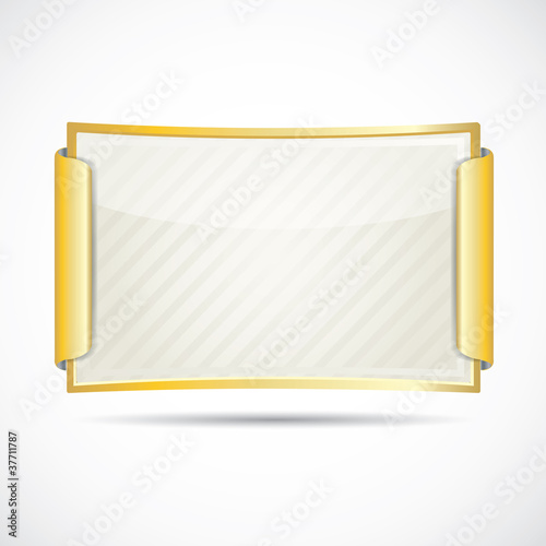 Gold diploma / paper card in gold frame